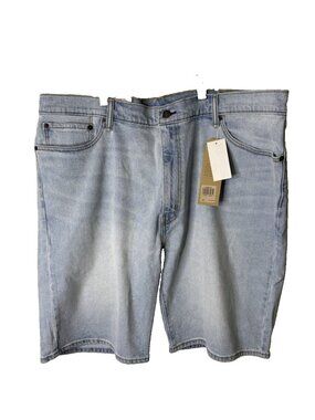 New Levis 505 Regular Shorts 2 Way Stretch Light Wash Denim